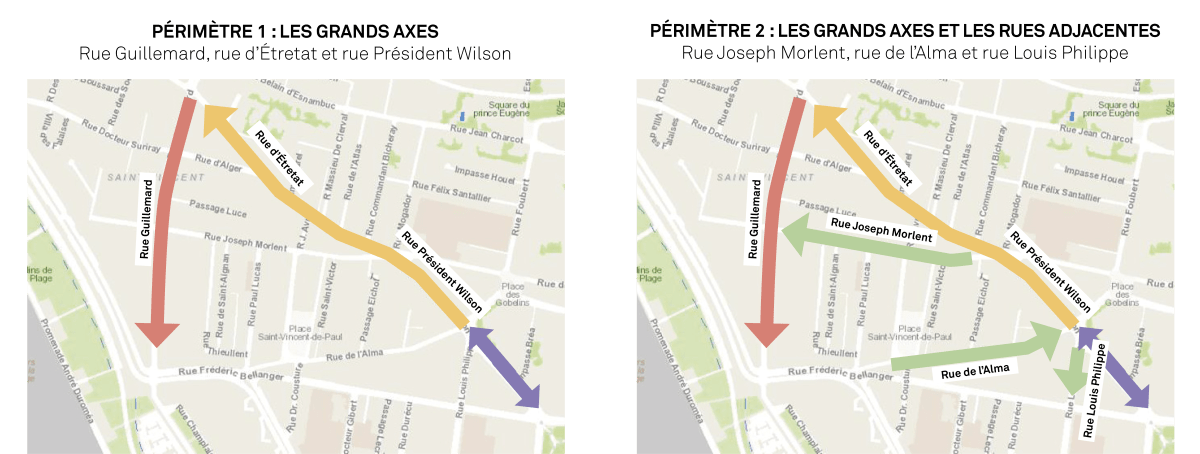 Consultation quartier Saint-Vincent : les 2 périmètres proposés pour l'expérimentation