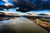Pont de Normandie, estuaire de la Seine