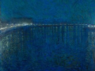 Baie de nuit illuminée
