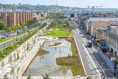 Requalification de l'entrée de ville du Havre : gestion naturelle des eaux de ruissellement