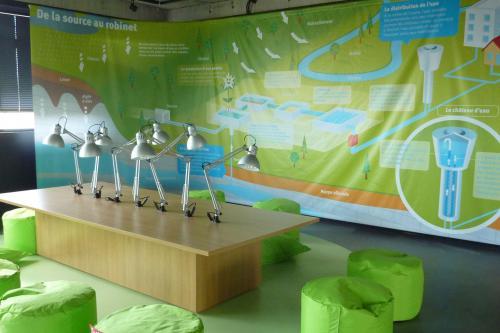 Intérieur de l'Écopôle du cycle de l'eau - Edelweiss