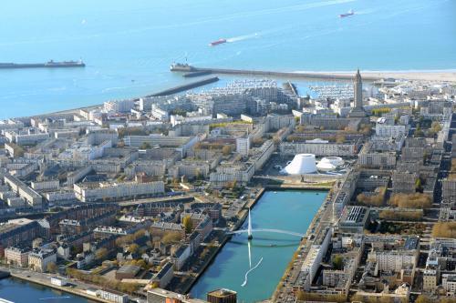Vue aérienne du centre-ville, Le Havre