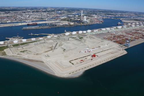 Travaux sur les quais P11 et P12, port du Havre