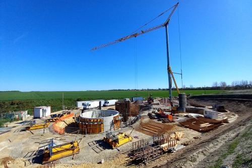 Chantier de la station d'épuration d'Octeville-sur-Mer