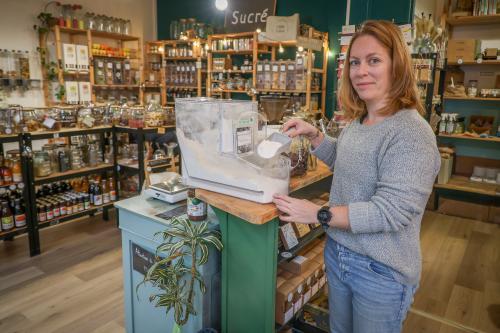 Andréa Carlier, gérante de la boutique zéro déchet Le Bon Endroit, au Havre