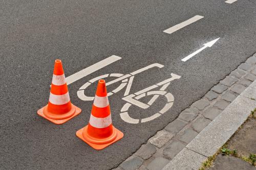 Piste cyclable en travaux