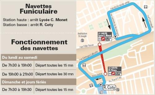 Plan et horaires des navettes - Rénovation funiculaire mars 2021