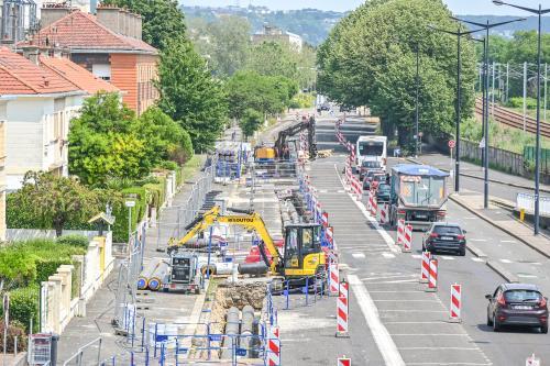 Travaux du réseau de chaleur Le Havre Sud sur l'avenue Jean Jaurès au Havre