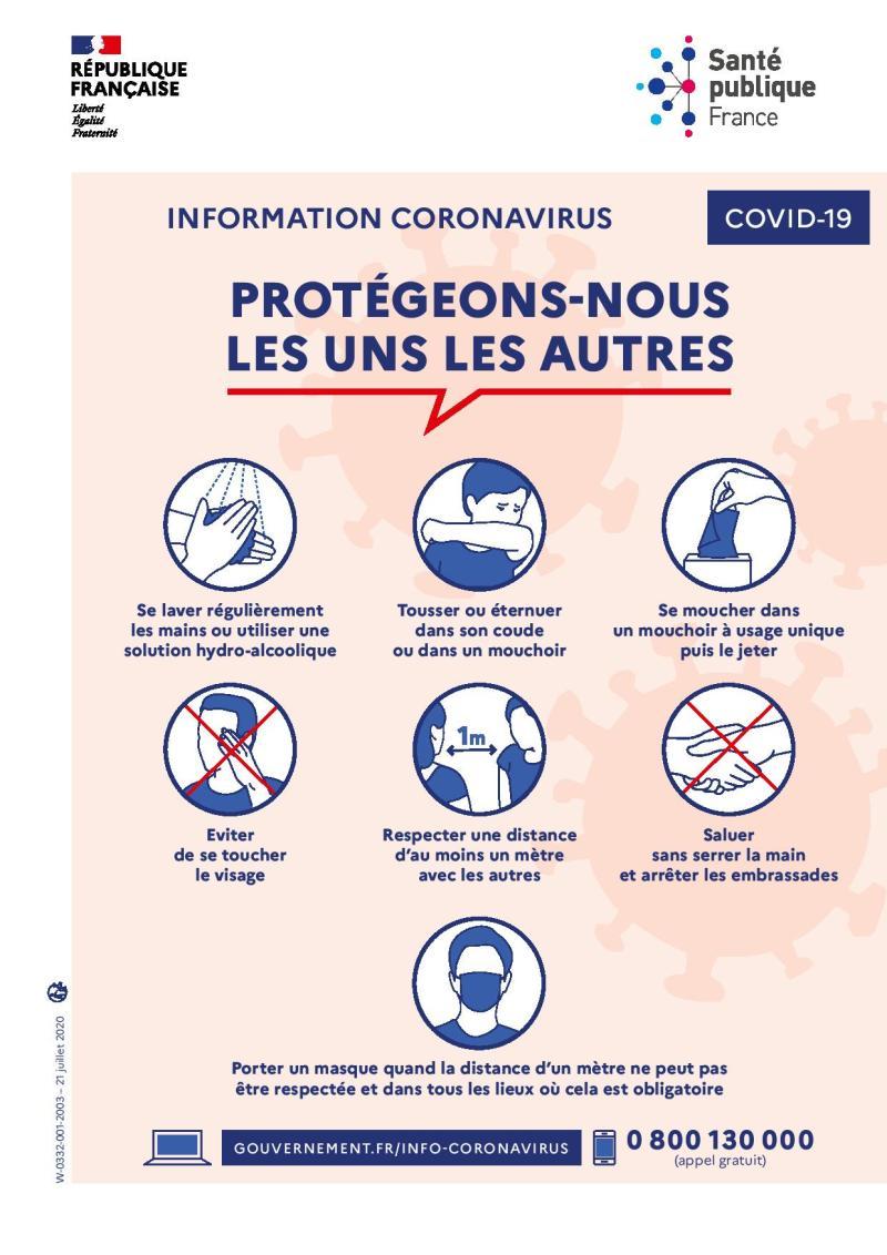 Informations Coronavirus - Gestes barrières